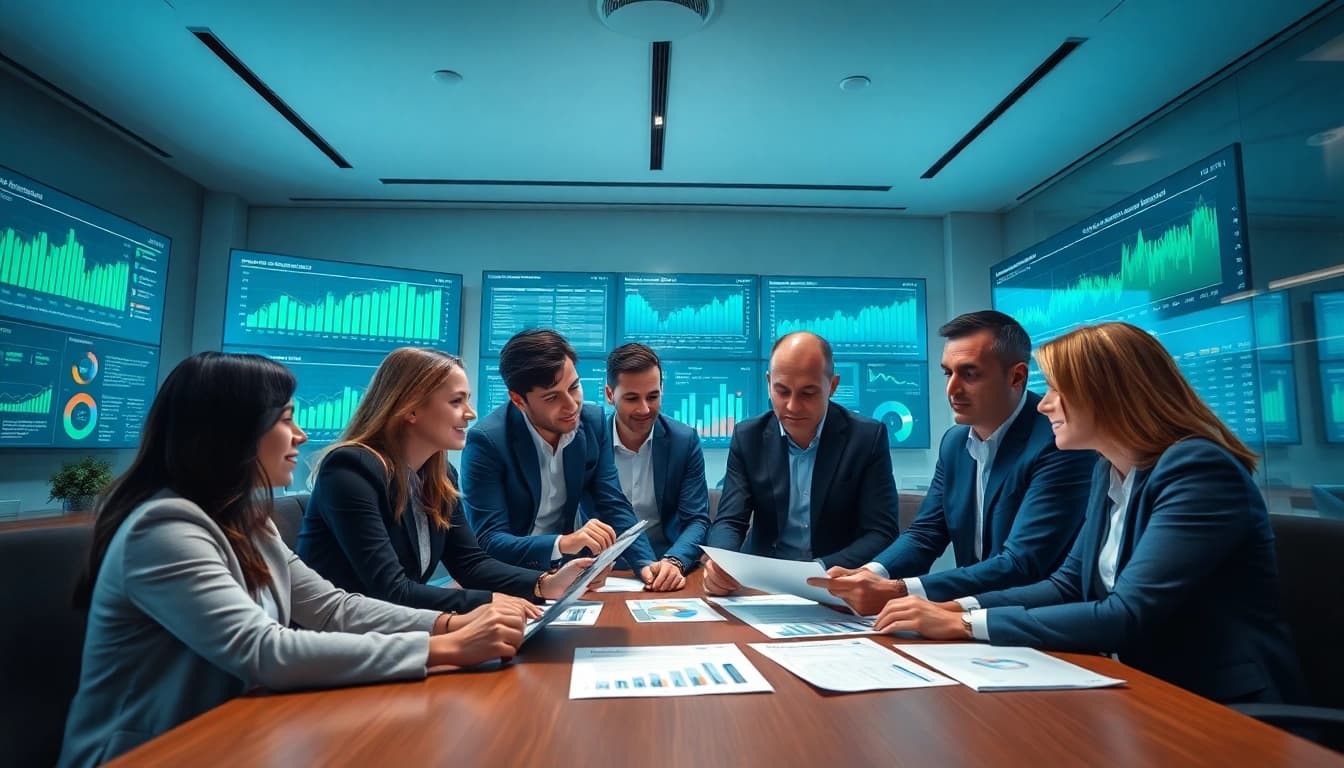 Analyze competitive intelligence trends in a collaborative office environment.
