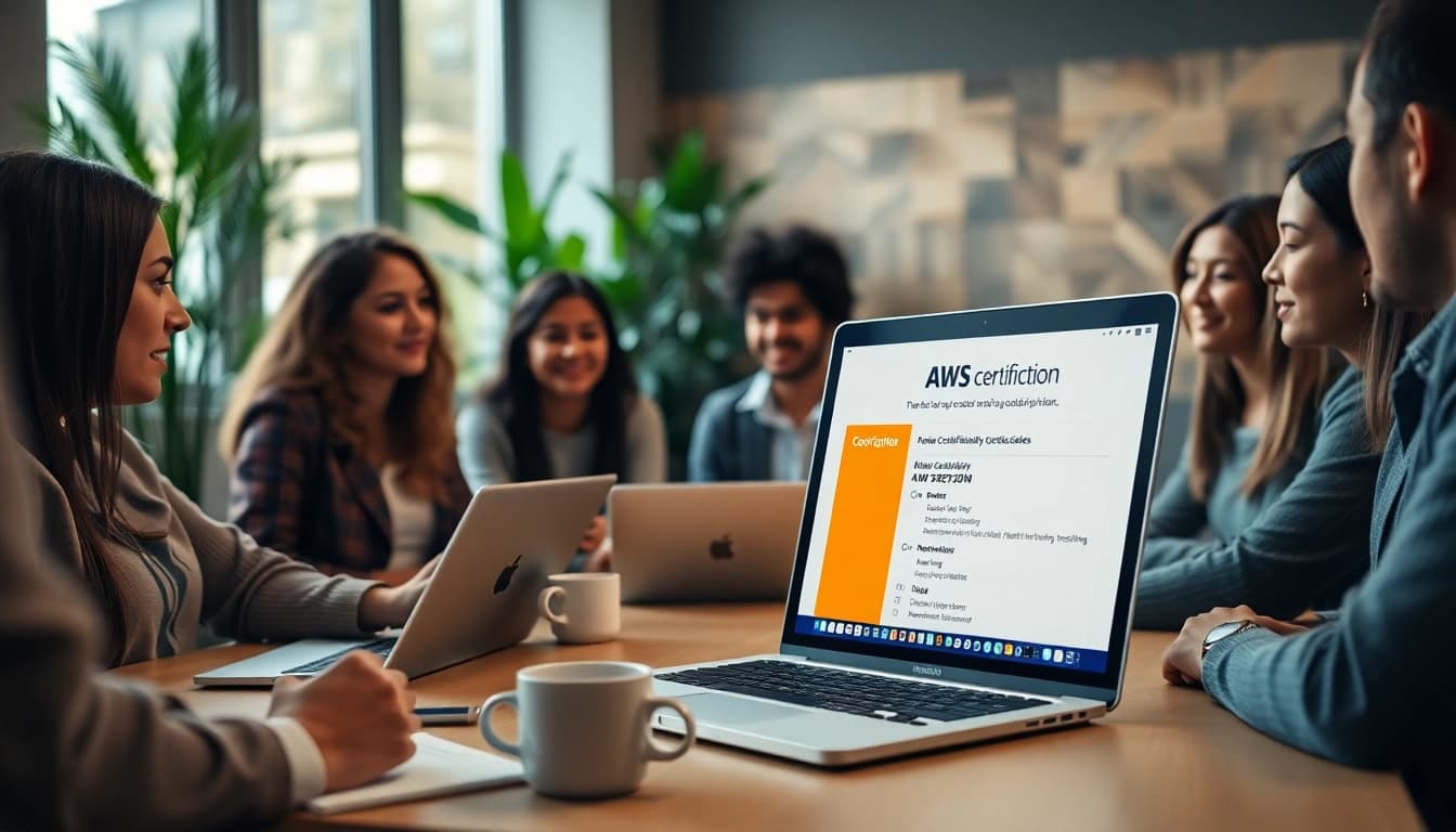 Pay someone to take my AWS exam with professionals discussing certification strategies.