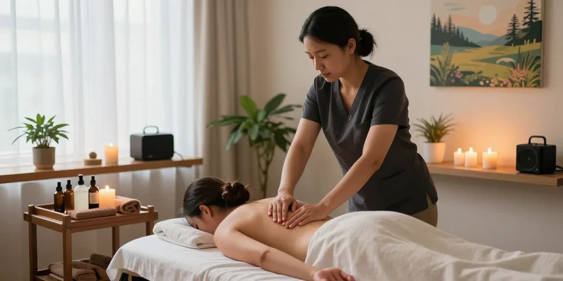 Swedish massage therapy at https://www.makangs.com/ in a serene studio with calming atmosphere.