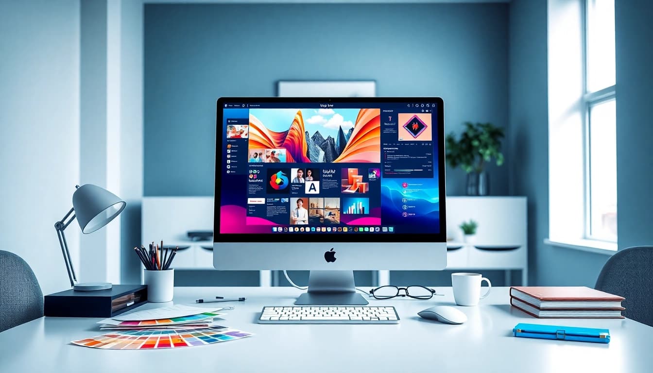 Webdesign Braunschweig: Kreatives Büro mit moderner Designsoftware und inspirierender Atmosphäre.