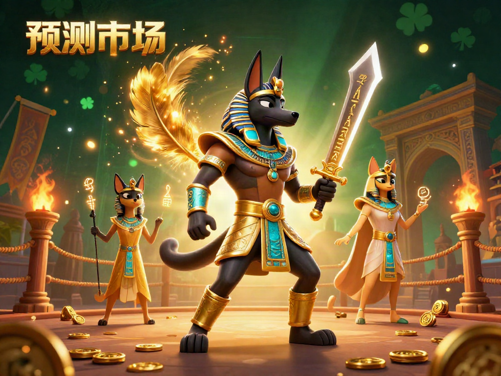Experience the thrill of 预测市场 with ancient Egyptian warriors in a vibrant casino scene.