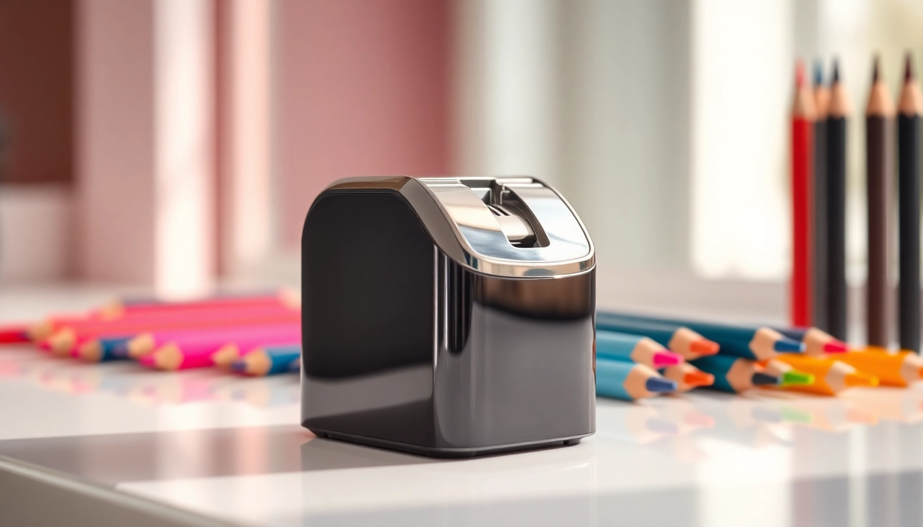 Precision in beauty: cosmetic pencil sharpener enhancing makeup pencils with a sleek design.