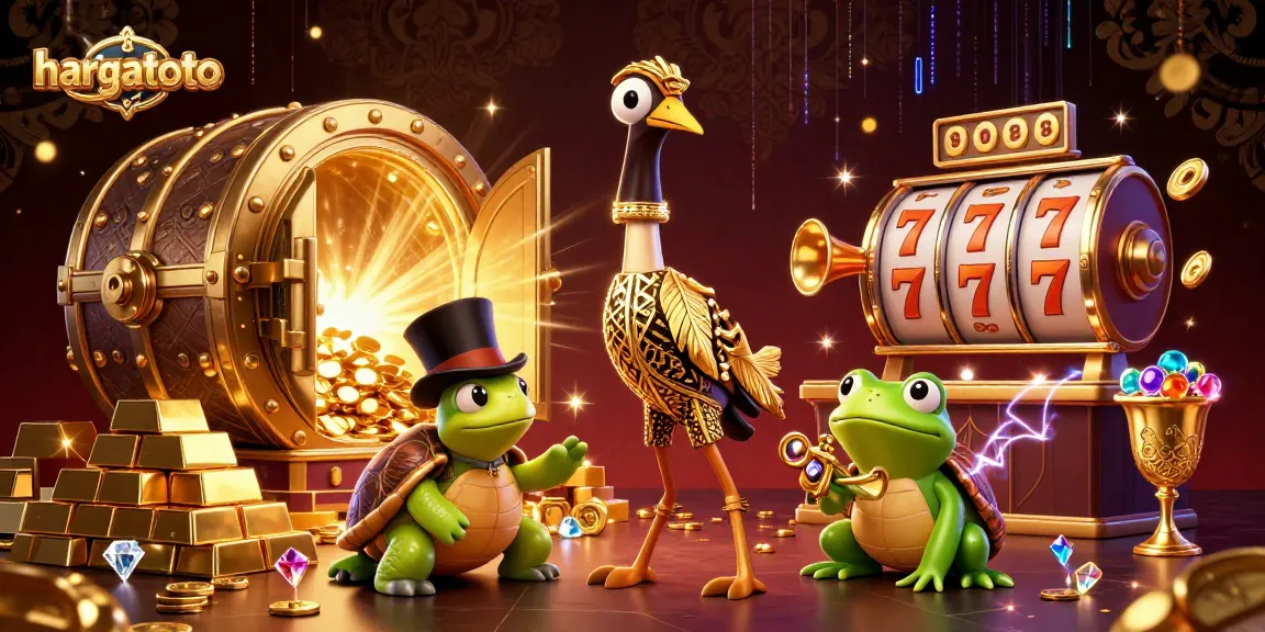 Engage with hargatoto's thrilling slots and jackpot excitement in a vibrant casino scene.
