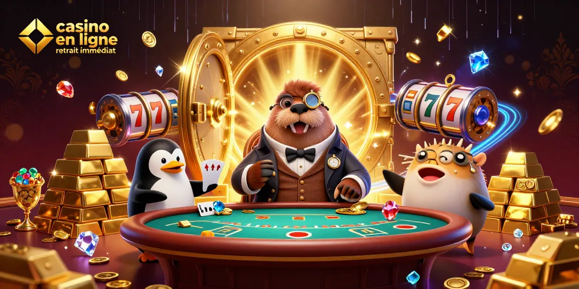 Le casino en ligne retrait immédiat offre une expérience joueuse immersive avec des personnages de poker sous-marins.