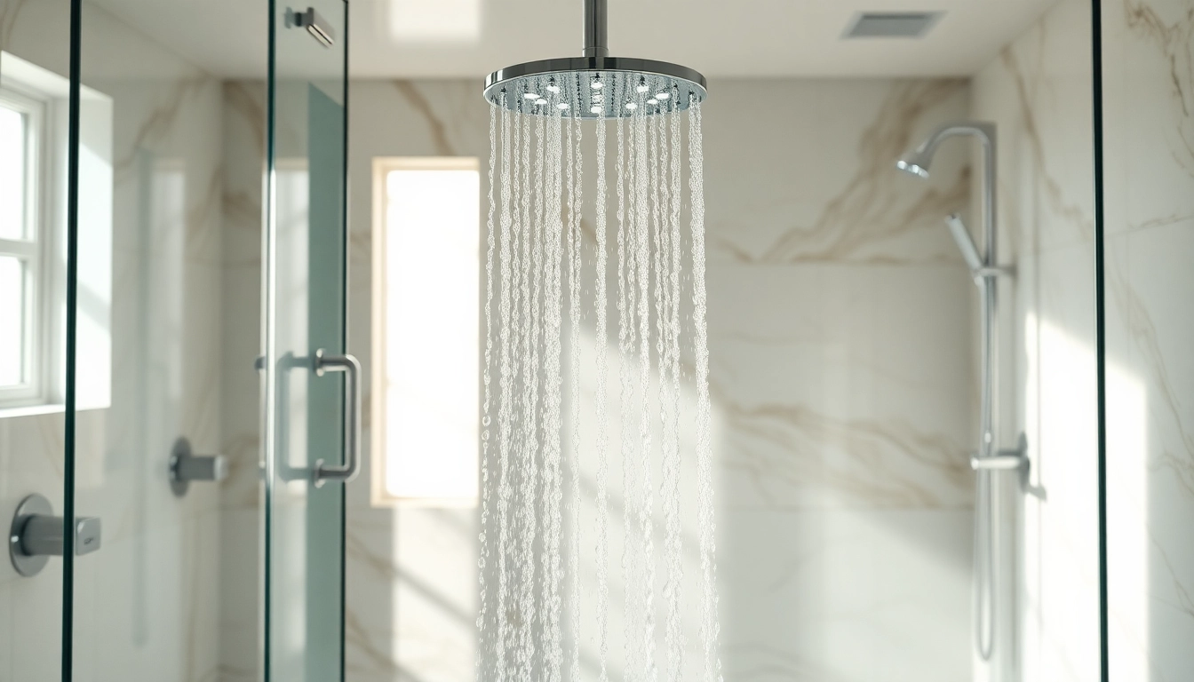 Experience elegant showers featuring a luxurious modern design and soothing atmosphere.