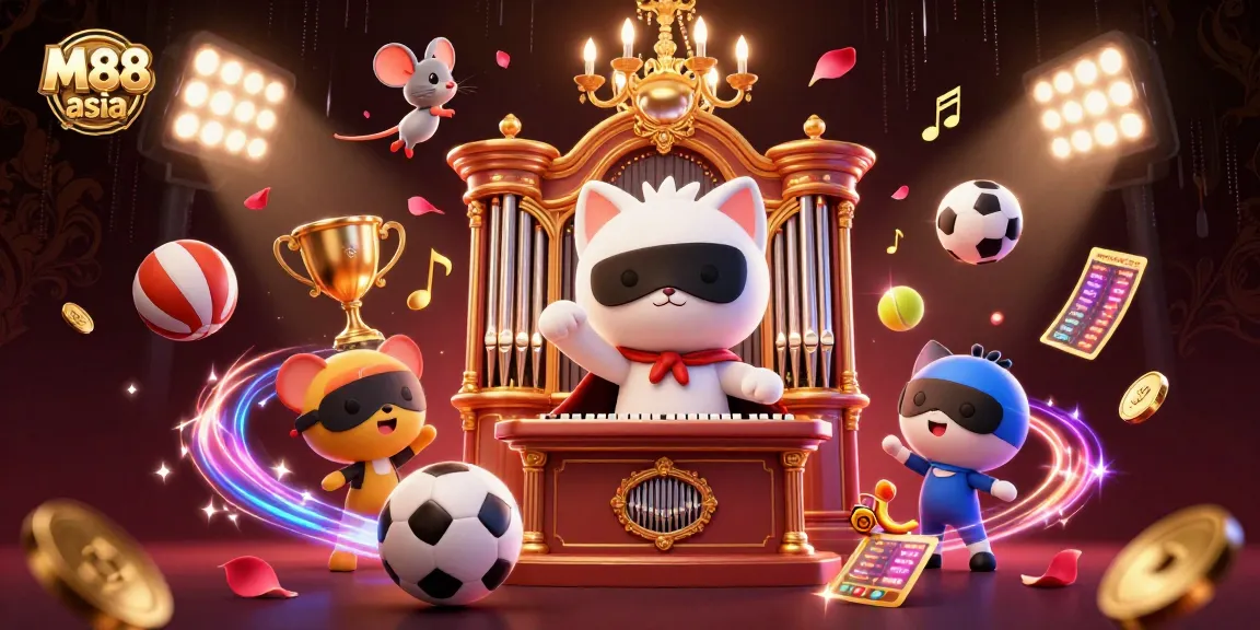 M88 asia showcases an exciting casino scene with animated characters and dynamic betting elements.