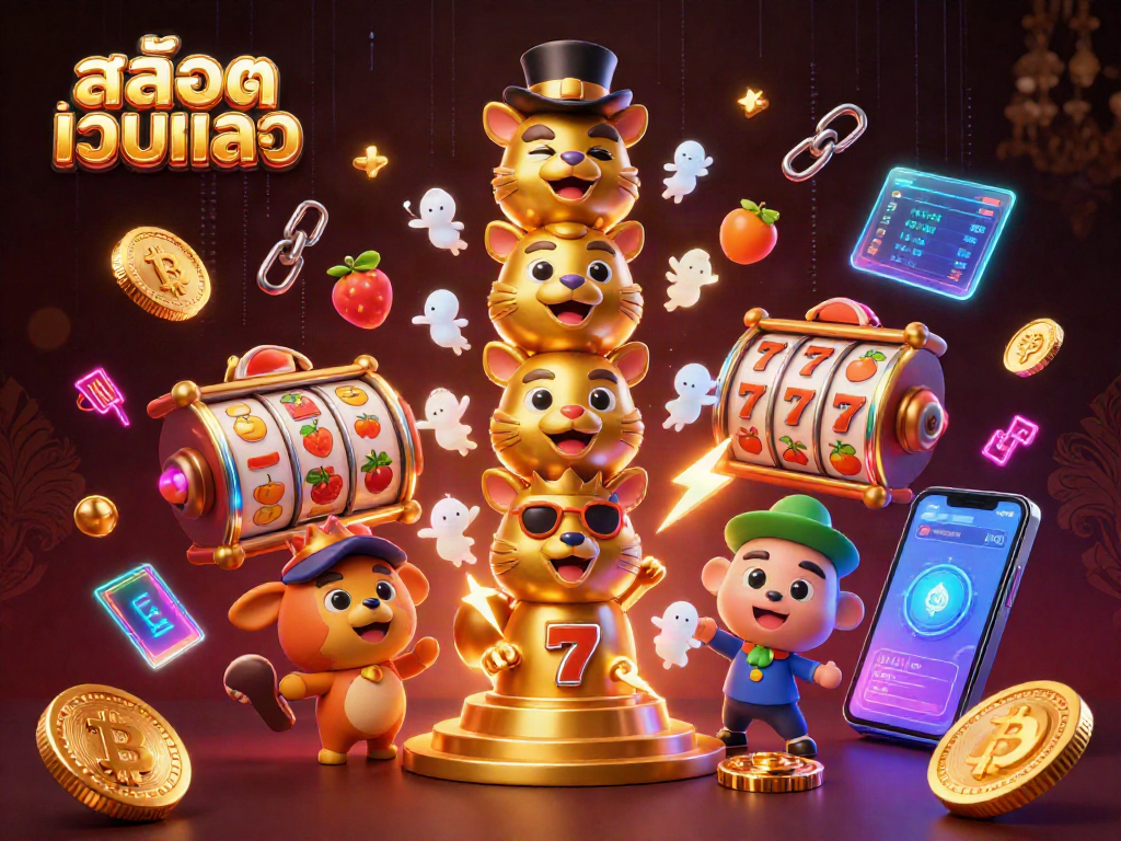 Spin the reels at สล็อตเว็บตรง with vibrant casino elements and captivating 3D characters.