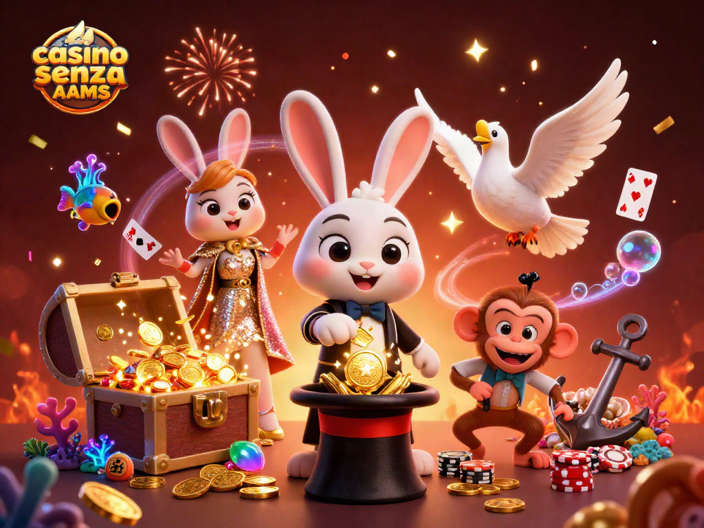 Gioca nei casino senza AAMS per vincere bonus e premi con questa affascinante illustrazione 3D.