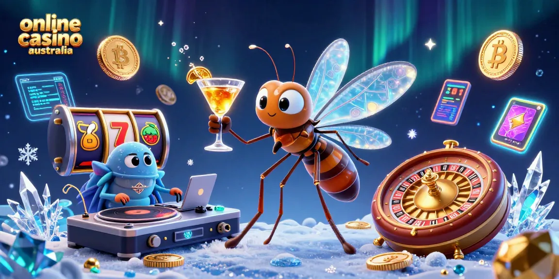 Engage with the vibrant online casino australia scene featuring a unique mascot and dynamic gaming elements.