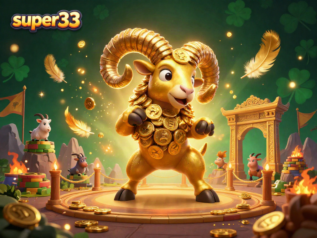 Engage in thrilling gameplay with super33, featuring golden ram and adventurous casino elements.
