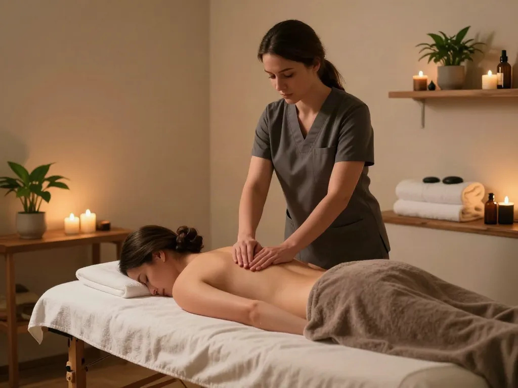 Relaxing 한남동출장마사지 experience with a skilled therapist in a serene spa.