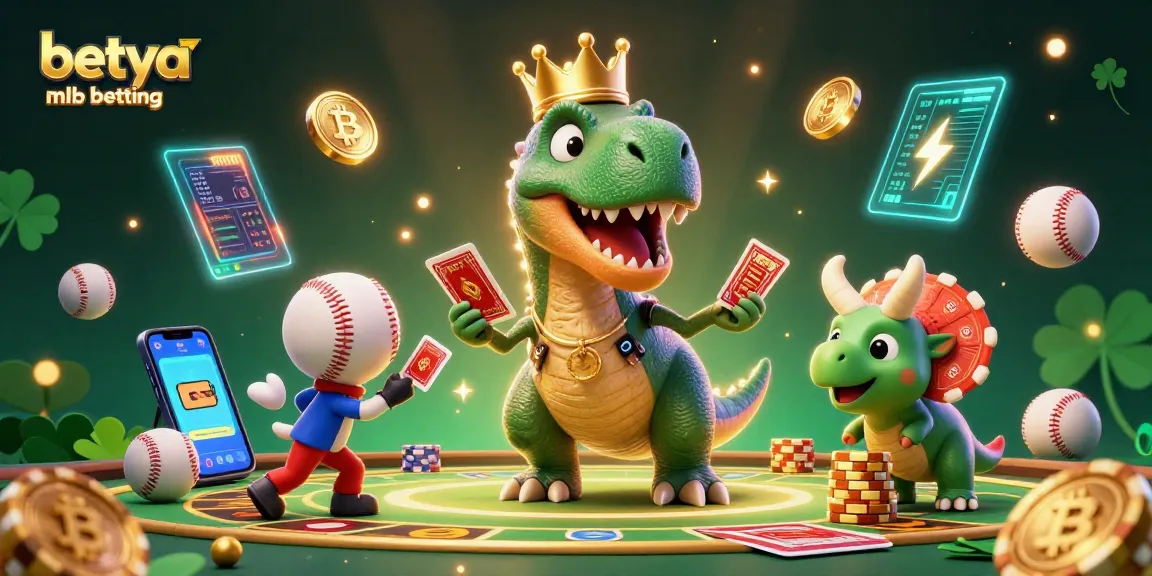 Engage with betya mlb betting through a vibrant 3D scene showcasing baseball-themed fun and excitement