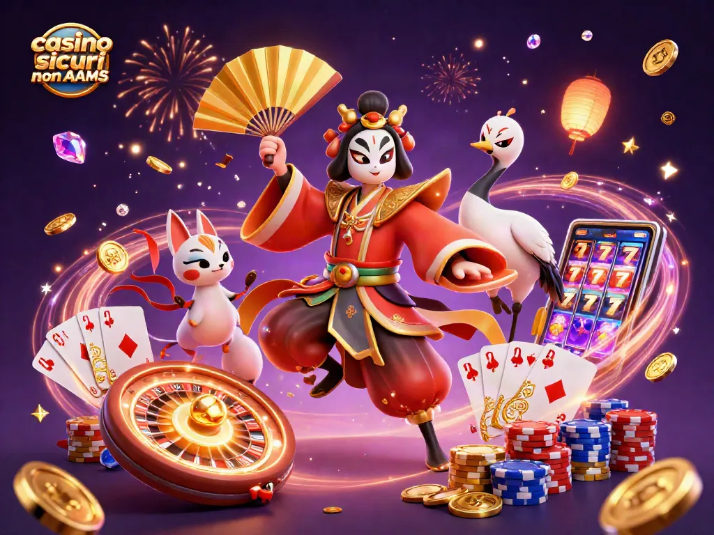 Esplora un'affascinante scena di casinò sicuri non AAMS con guerrieri e elementi festivi.
