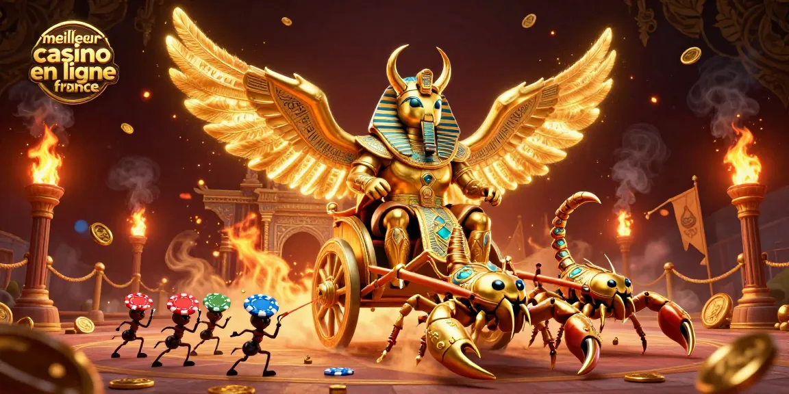 Dynamisez votre expérience au meilleur casino en ligne France avec un scarabée doré majestueux.