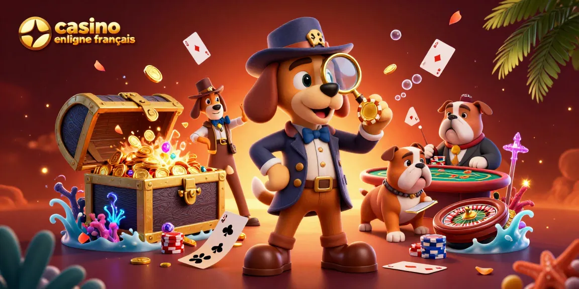 Visualisez le monde captivant du casino en ligne français avec la découverte de jetons dorés et jeux.