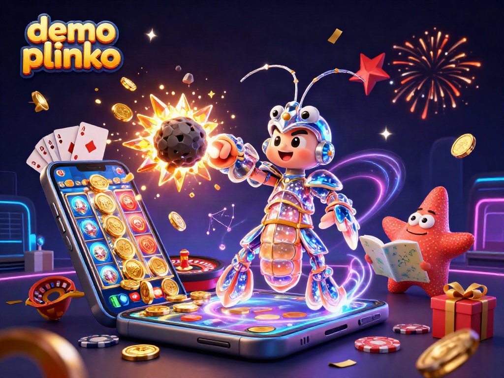 Engage with exciting demo plinko gameplay illustrated by a galactic samurai amidst dazzling casino elements.