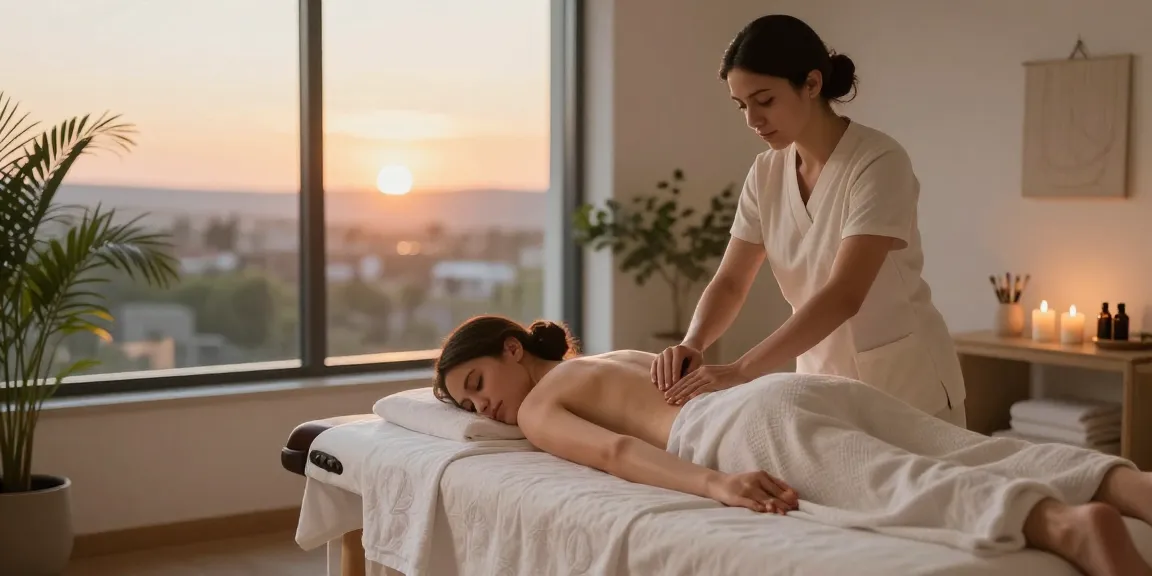 Swedish massage preparation at a wellness retreat, showcasing a tranquil setting with soothing elements at https://www.makangs.com/region/국내/서울-/마사지-스웨디시.