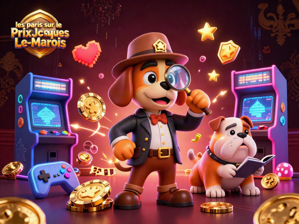 Bet on les paris sur le Prix Jacques-Le-Marois with a detective theme engaging with poker chips and game elements.