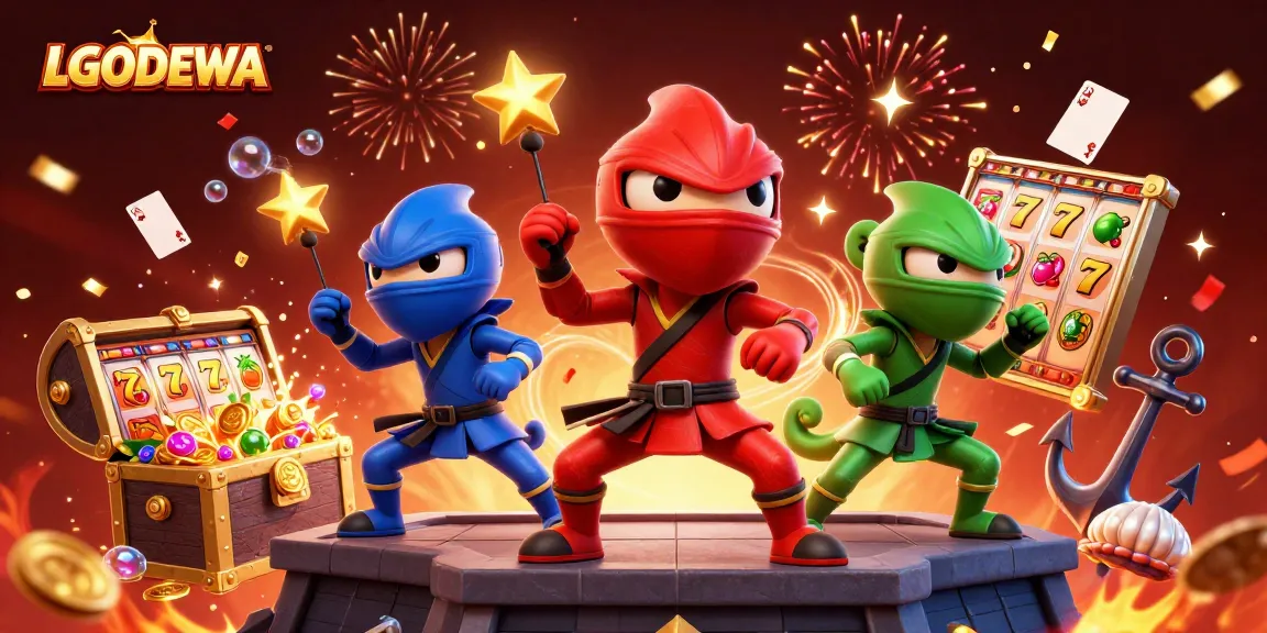 Experience the thrill of LGODEWA slots with chameleons in action, showcasing jackpot excitement and animated casino elements.