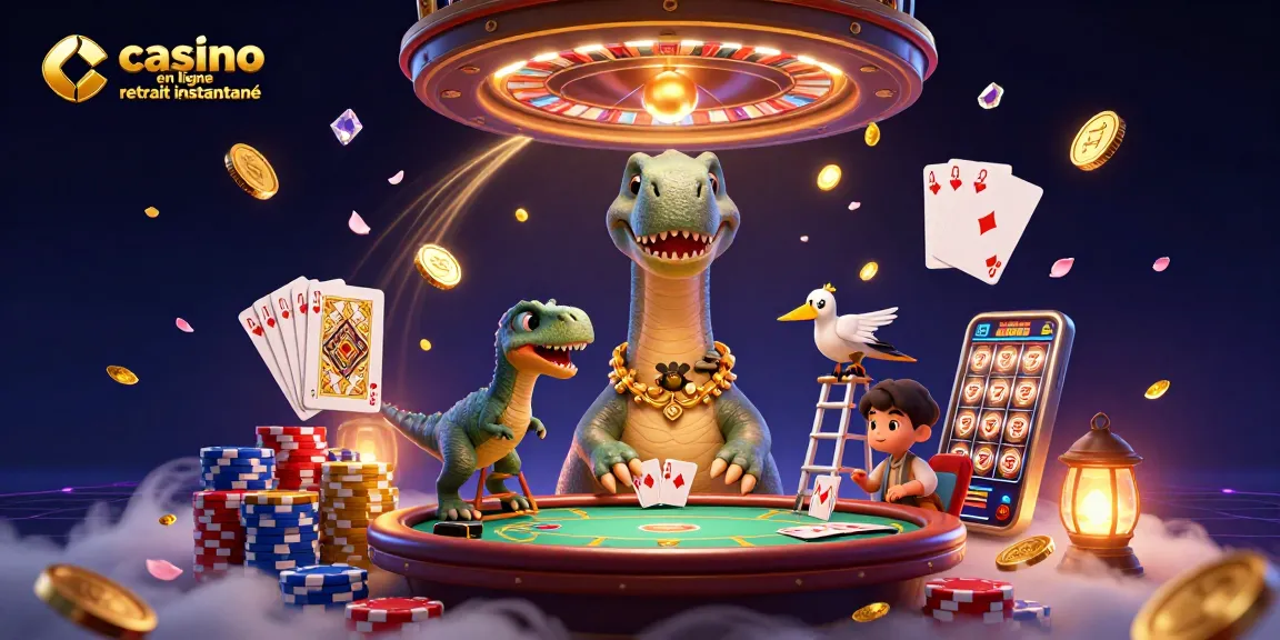 Profitez de gains instantanés avec le casino en ligne retrait instantané dans un décor de jeu coloré.