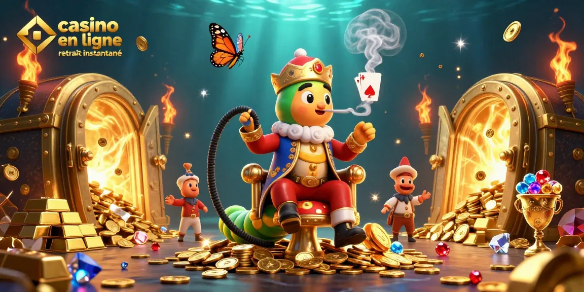 Jouez en ligne avec casino en ligne retrait instantané, illustrant une scène animée de jeu.