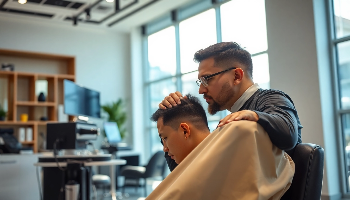 Transforming hair with precision at Ace of Fades 212, a premier hair replacement studio.