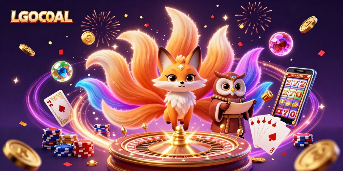 Engage with LGOGOAL's vibrant casino world featuring magical characters and dynamic gambling elements.