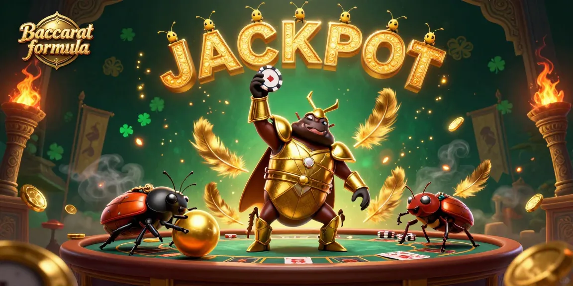 Baccarat formula: Catch the excitement of victory with a hercules beetle in armor and fiery energy at the baccarat table.