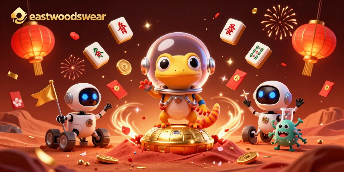Permainan slot menarik di eastwoodswear dengan karakter kartun Martian, robot, dan suasana kasino.