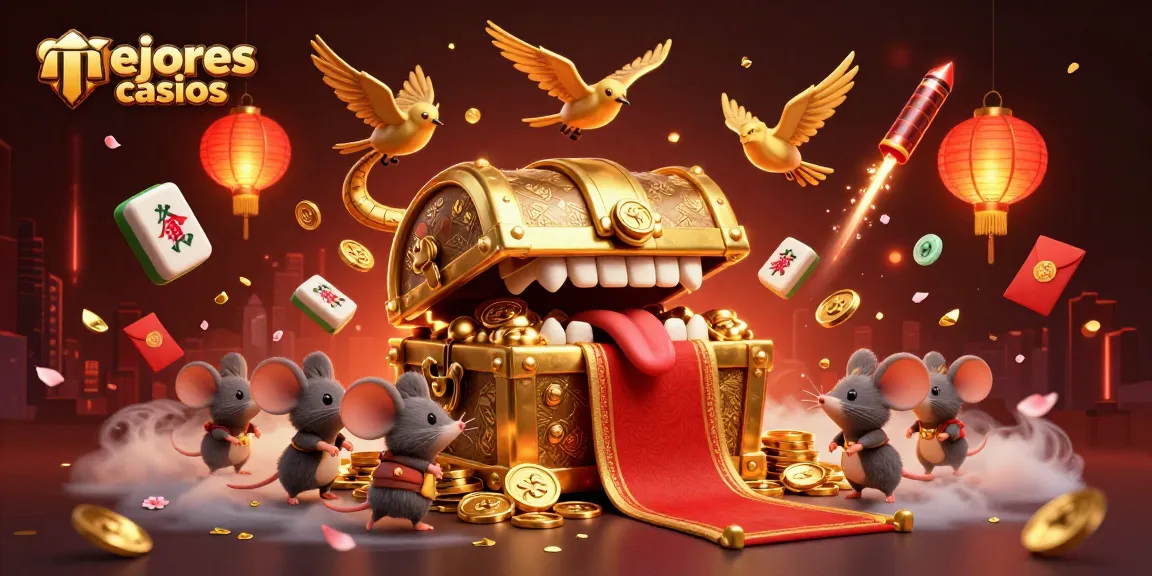 Explora los mejores casinos mientras giran ruletas y caen monedas doradas.