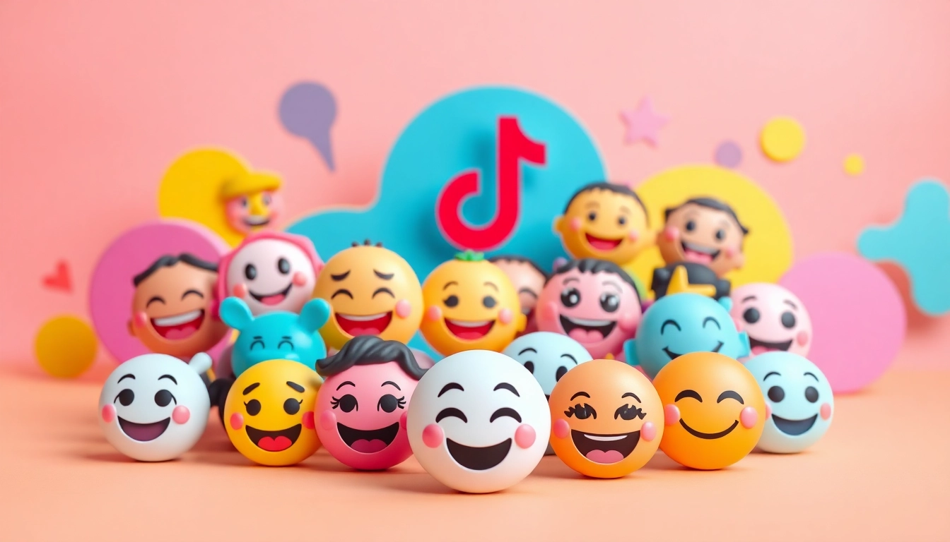 Engage with vibrant tiktok emojis collection, showcasing fun expressions and symbols vividly.