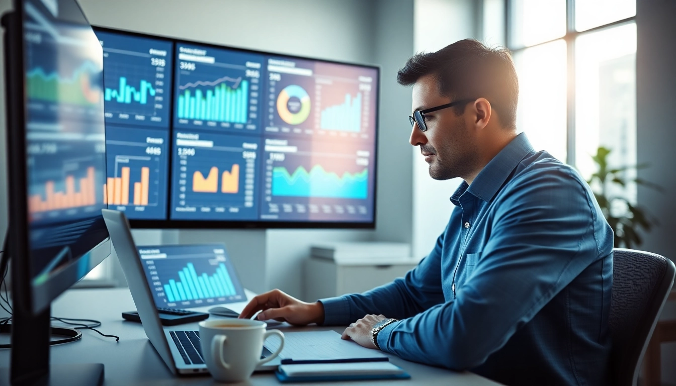 Analyze data to find competitor pricing with focused professional at a digital dashboard.
