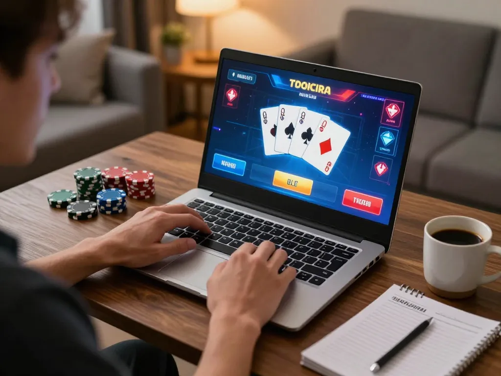 Player engaged in online gaming at home using rr88c for strategic betting.