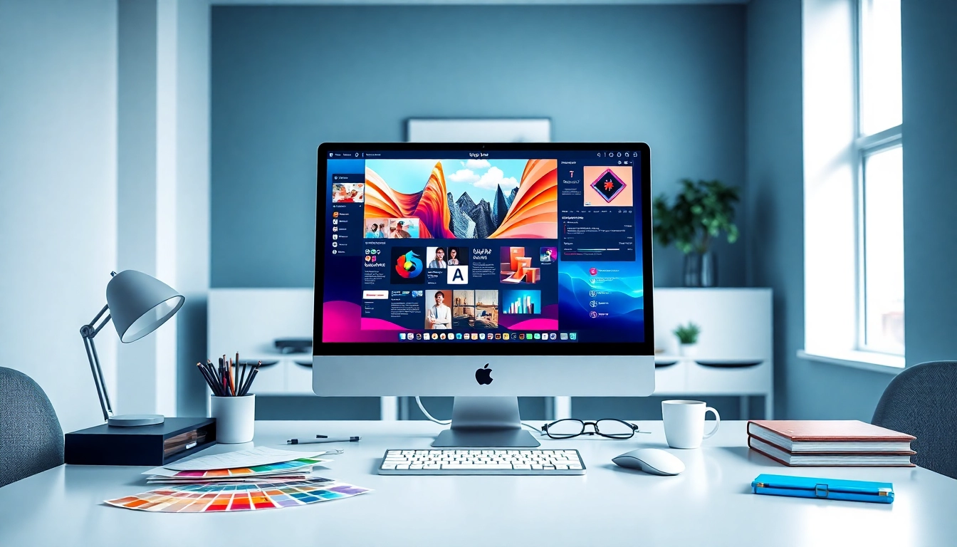 Webdesign Braunschweig: Kreatives Büro mit moderner Designsoftware und inspirierender Atmosphäre.