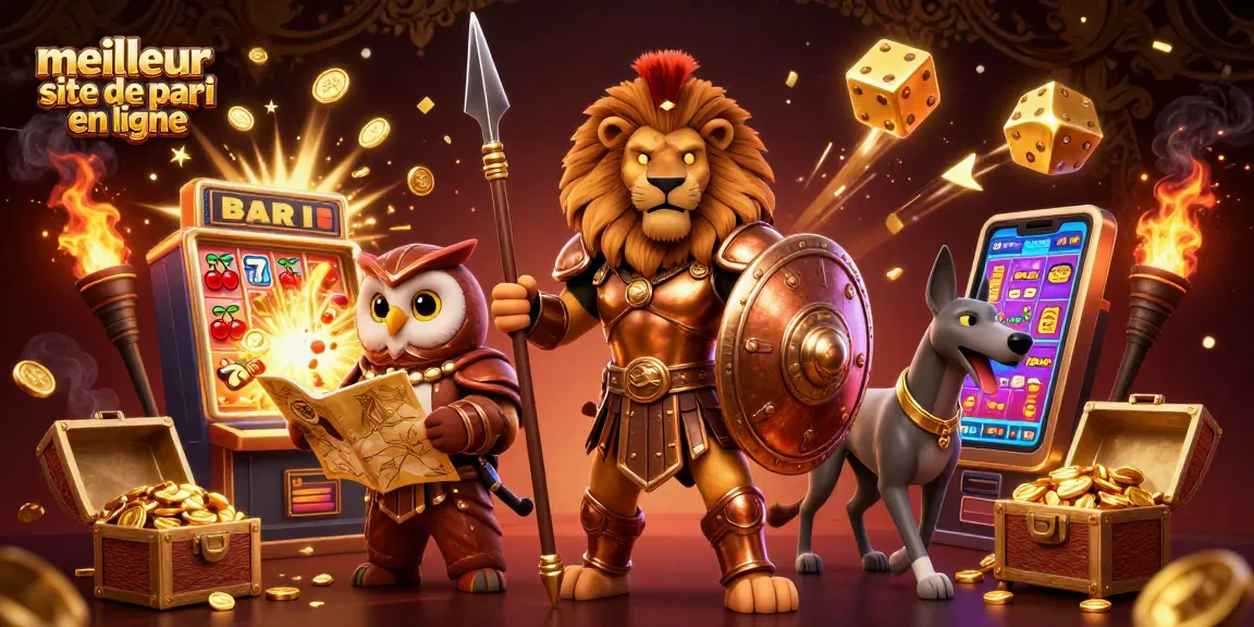 Mieux pariez sur le meilleur site de pari en ligne avec une illustration dynamique de jeu de casino.