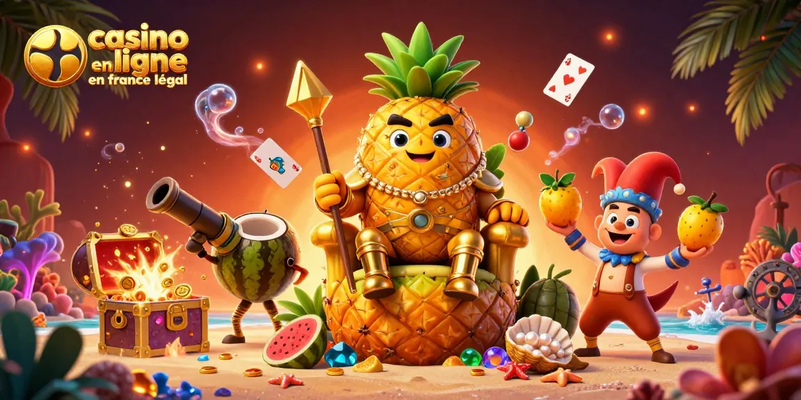 Jouer au casino en ligne en France légal avec des protagonistes colorés dans un cadre dynamique et festif.