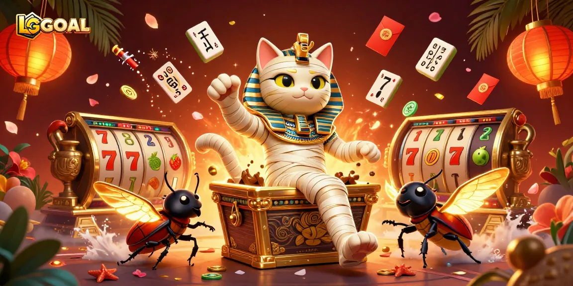 Experience LGOGOAL in action as the Egyptian mummy cat rolls the slots for mega jackpots.