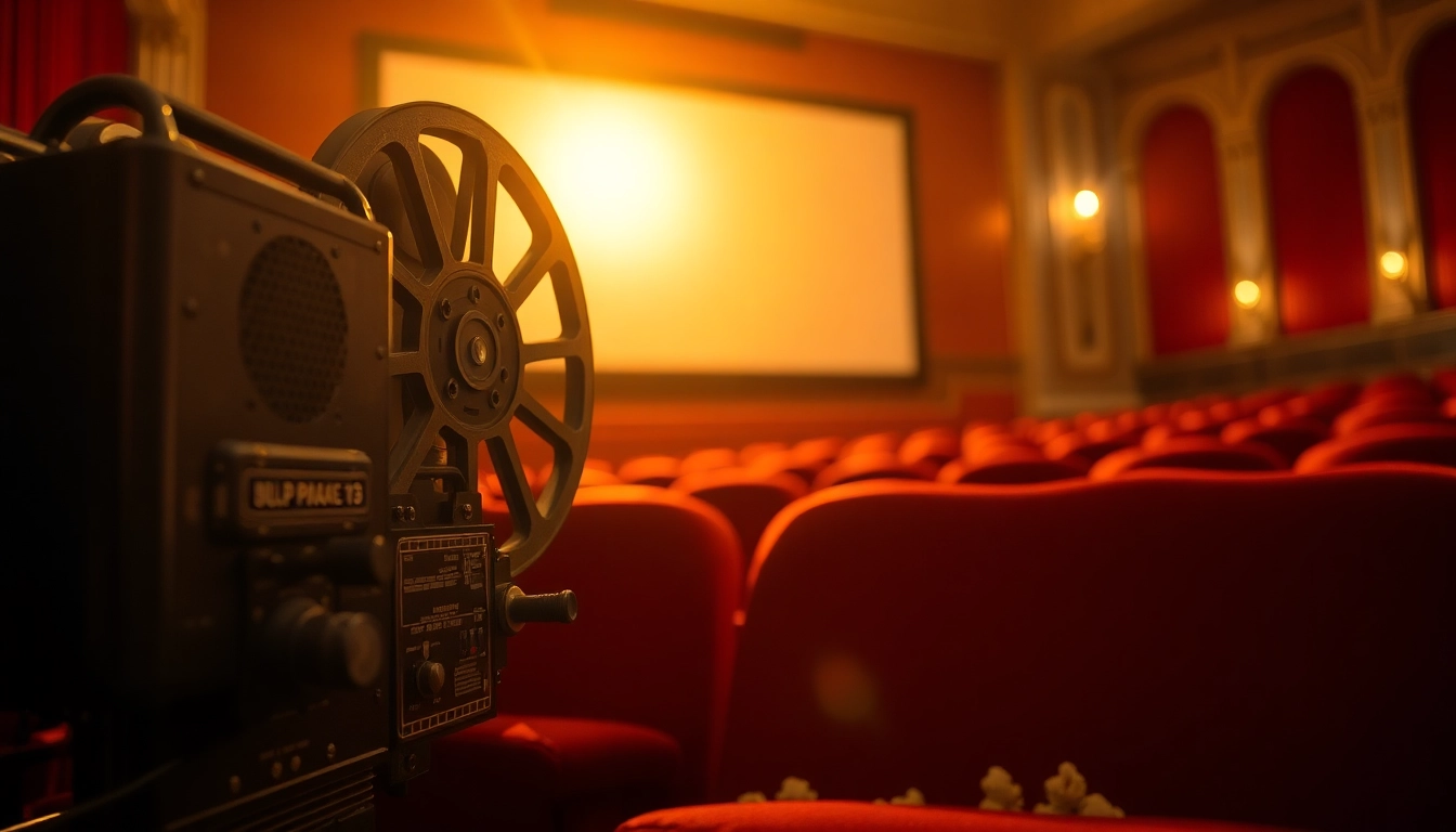 ชมการฉายภาพยนตร์ด้วยโปรเจคเตอร์ในโรงภาพยนตร์ที่เต็มไปด้วยความอบอุ่น