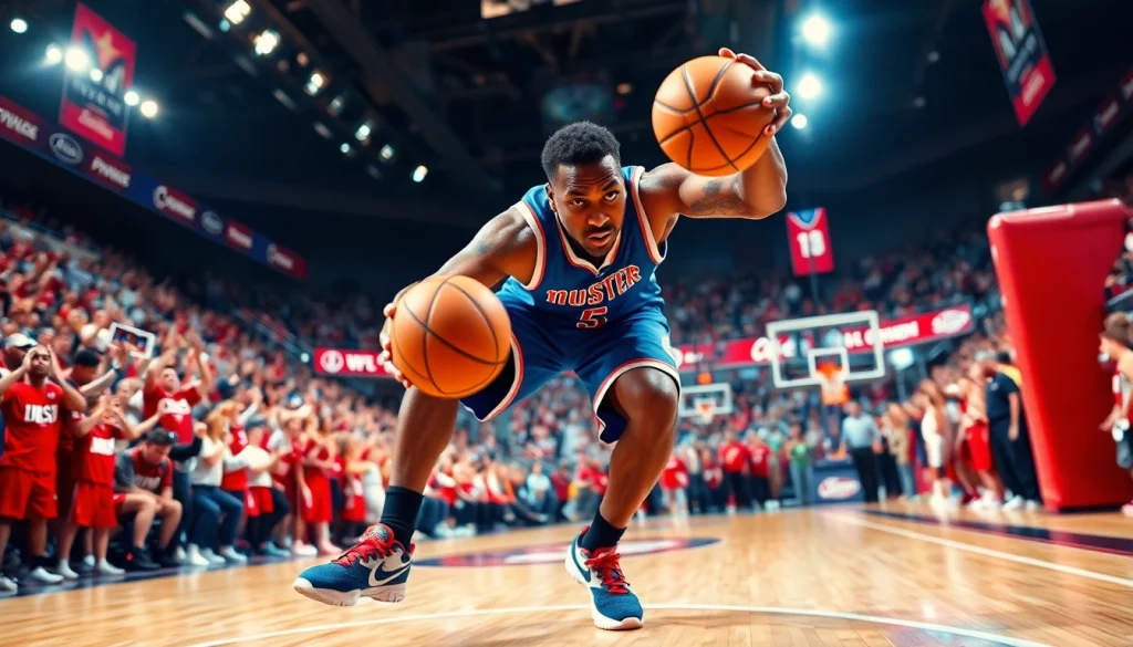 Watch Orlando Black showcase his basketball skills during an intense game.