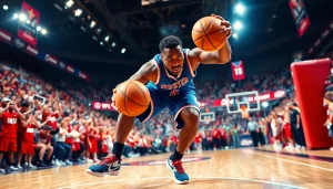 Watch Orlando Black showcase his basketball skills during an intense game.