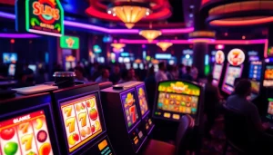 Menangkan jackpot di situs slot gacor dengan suasana kasino yang penuh warna dan energi.