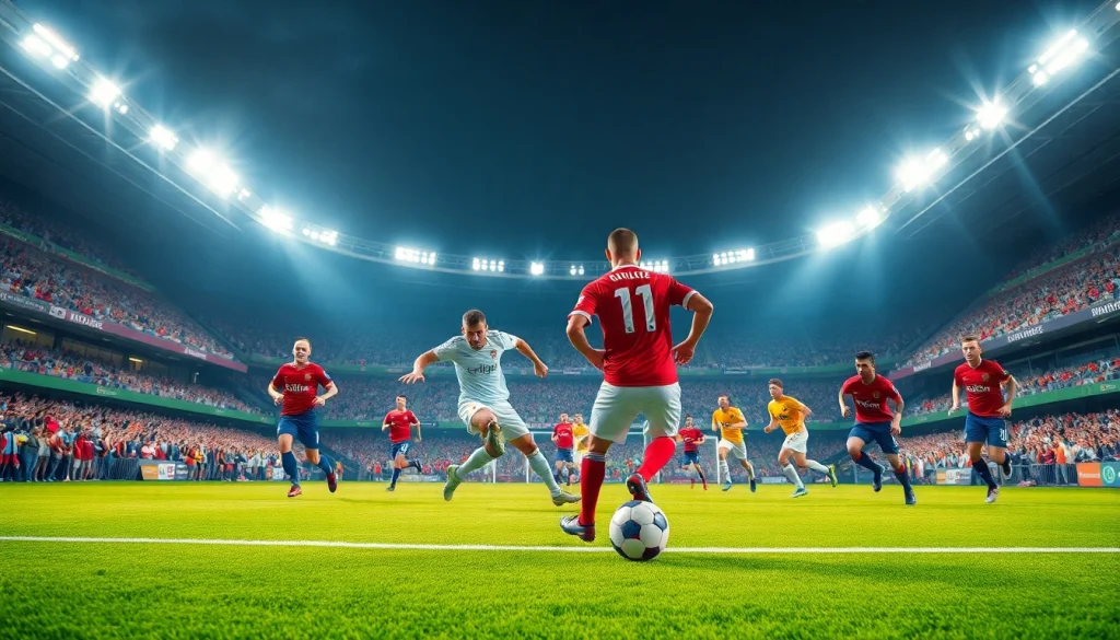 شاهد مباريات كورة لايف في أجواء مثيرة مع لاعبين ومشجعين في الملعب