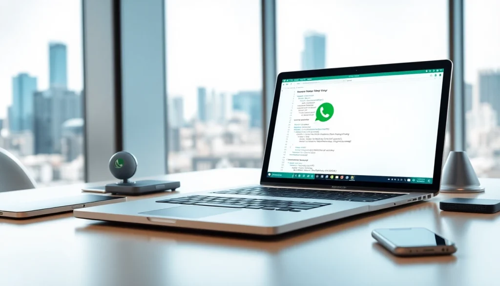 Ultramsg WhatsApp API integration showcased in a modern digital workspace.