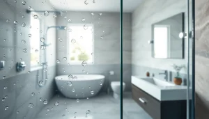 Installer la paroi de douche en verre dans une salle de bain moderne avec un style élégant.