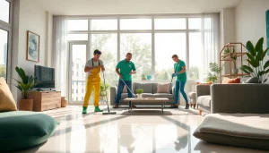 Enhance your space with a professional Cleaning Service team in action, showcasing attention to detail.