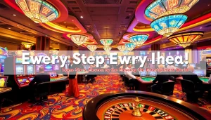 Casino gaming scene featuring KJC brand elements, showcasing vibrant tables and exciting players.