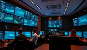 Managed Cybersecurity Tampa team working in a modern operations center.