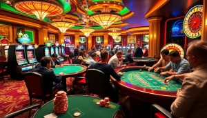 Players enjoying an exciting game at the casino with new 66 themed decorations.