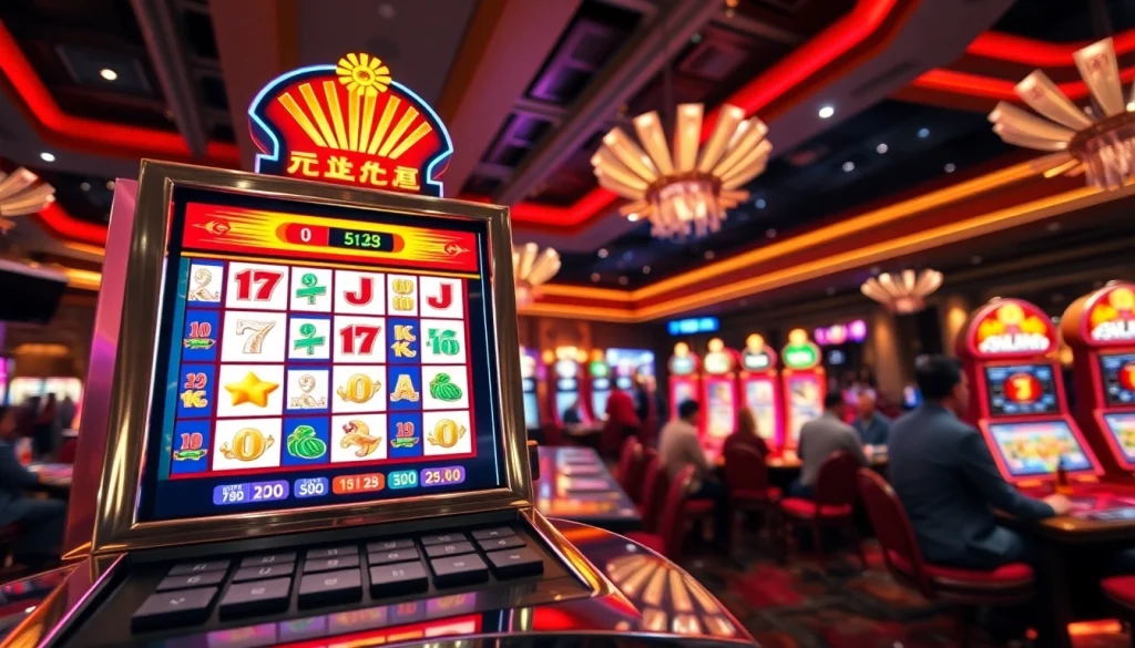 Menangkan pengalaman bermain mahjong slot dengan mesin yang berwarna-warni di kasino.