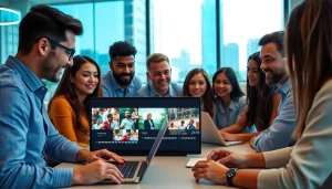 Engage with Corporate Video Production showcasing a vibrant team in a modern workspace.